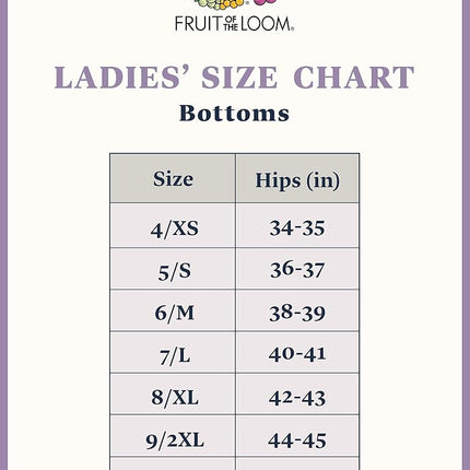 Fruit of the Loom Women's 4dcbbk1underwear Bikini Underwear, Bikini - Fashion Assorted, M UK