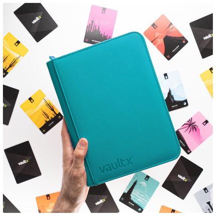 Vault X 4 Pocket Zip Trading Card Binder 160 Cards Exo-Tec (Teal)