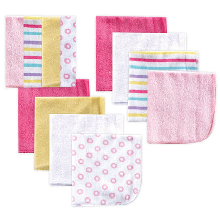 Luvable Friends 12 Pack Washcloths, Pink