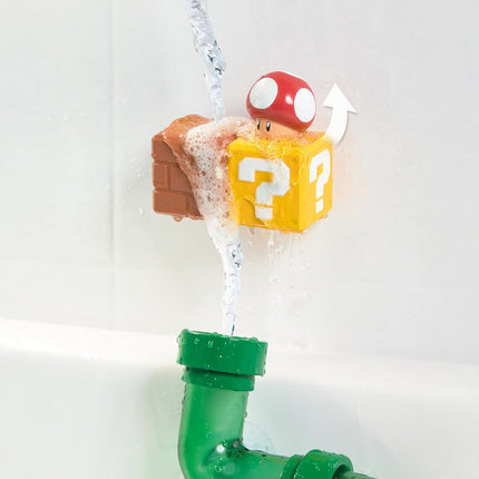 My Mario Bath Pipes Playset, Toddler Bath Toy with Water Pipes and Pouring System, Interactive Water Circuit Game with Mario Theme, Baby Bath Toys for Building and Learning, Age 2 Plus