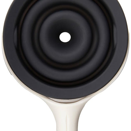 Dexas POP Collapsible Silicone Funnel, 4.5 inch Diameter, Gray and White