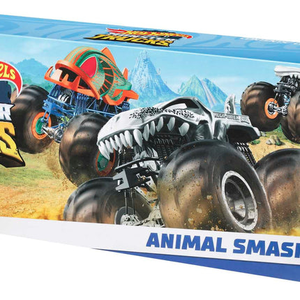Hot Wheels Monster Trucks Paquete de 3 Vehículos de Juguete a Escala 1:64, Shark Wreak, Piran-ahh y Mega Wrex, Juguete para Niños de 3 Años en Adelante