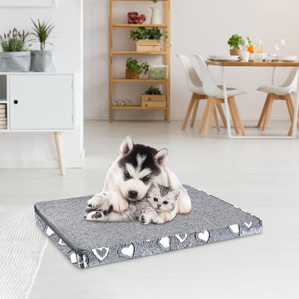 VANKEAN 24”Pet Bed Mattress Machine Washable for Small Dog up to 25lbs Grey
