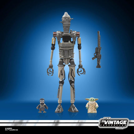Star Wars The Vintage Collection IG-12, Grogu & Anzellan, Deluxe The Mandalorian 9.5-cm Action Figure Set