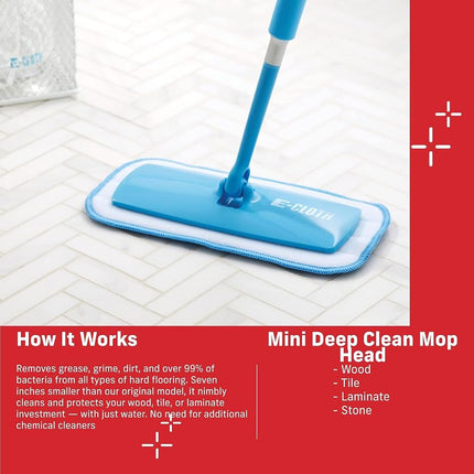 E-Cloth Microfiber Damp, Mini Mop Head-2 Pack, New Version