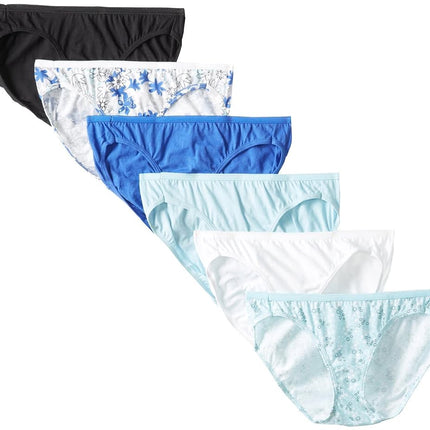 Fruit of the Loom Women's Tag Free Cotton Bikini Panties - Multi - Small