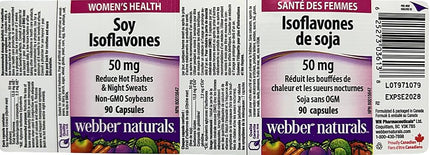 Webber Naturals Soy Isoflavones 50mg 90 Capsules