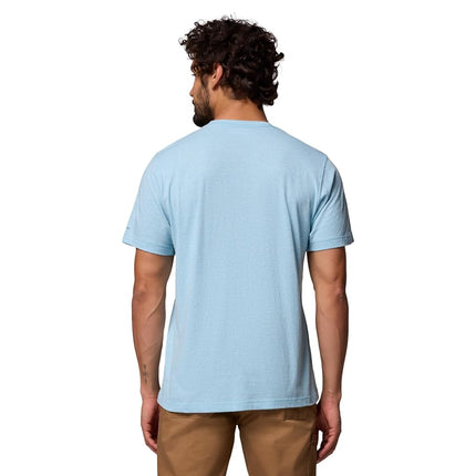 Columbia Mens Thistletown Hills Short Sleeve T-Shirt, Vintage Blue Heather, X-Small