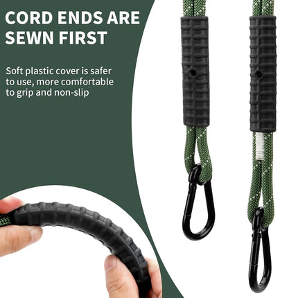 Heavy Duty Tree Swing Ropes Adjustable Extendable, Hammock Tree Straps Hanging Kit, for Outdoor Swings Hammock Playground Set Accessories (8.41ft,101",Green,1Pack)