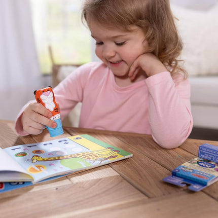 Melissa & Doug Sticker WOW Tiger Bundle: 24-Page Activity Pad, Sticker Stamper, 500 Stickers, Arts and Crafts Fidget Toy Collectible Character