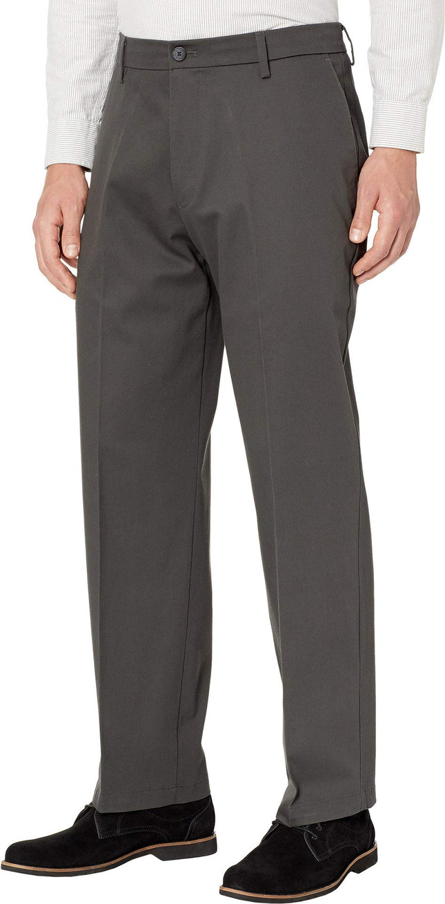DOCKERS Men's Relaxed Fit Signature Khaki Lux Cotton Stretch Pants, Steelhead, XX-Small