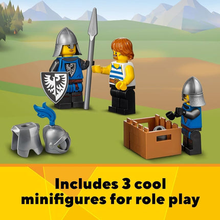 LEGO Creator 3in1 Medieval Castle 31120 Building Kit; Castle with Moat and Drawbridge, Plus 3 Minifigures; New 2021 (1,426 Pieces), Multicolor,Standard