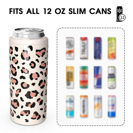 TILUCK Skinny Can Cooler, Stainless Steel Insulated Slim Cans, 12 oz