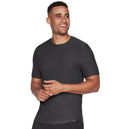 Skechers Men's Godri All Day Solid Tee, Asphalt, XL