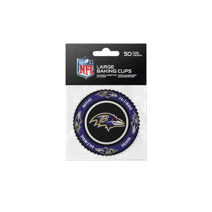 Sports Vault NFL Baltimore Ravens 50-Piece Large Baking Cups