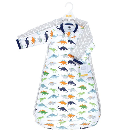 Hudson Baby Unisex Baby Cotton Long-Sleeve Wearable Sleeping Bag, Sack, Blanket, Dinosaurs, 0-3 Months