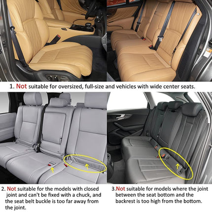 West Llama Pu Leather Car Seat Bottom Covers Protectors Include 1 Pair Front Driver Seat Pad Mat and 1 Rear Bench Cover Universal Fit 90% Vehicles,Gray