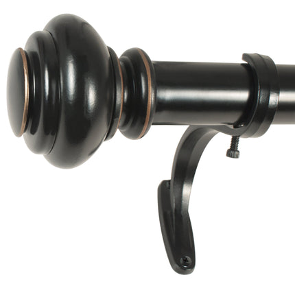 Decopolitan 27865-36BLK Urn Single Rod Set, 36 to 