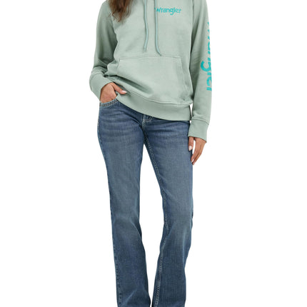 Wrangler Men's Retro Hoodie Sweatshirt Hooded, Blue Surf, XXL