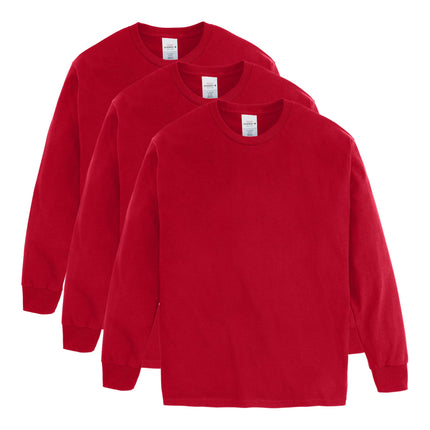 Hanes Boys ComfortSoft Long-Sleeve T-Shirt Pack, C
