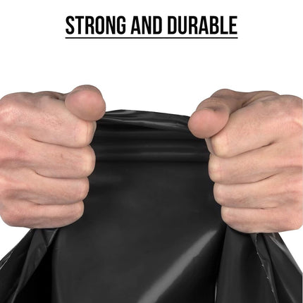Ultrasac 55-60 Gallon 6.0 MIL Black Heavy Duty Trash Bags - 39" x 58" - Pack of 15 - For Contractor, Construction, & Industrial,UL-39586BK
