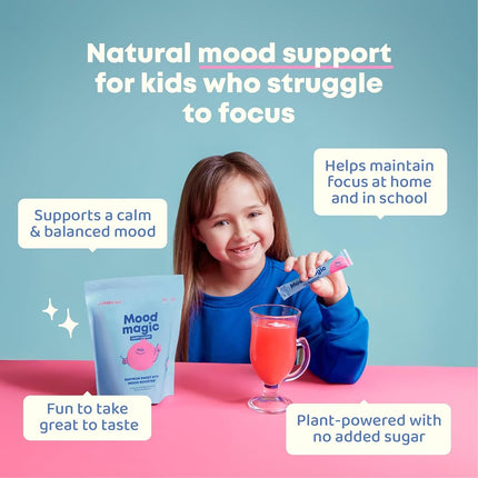 Saffron Supplements for Kids - Saffron Extract for Kids Mood Booster - Kids Mood Saffron Pixie Stick - Mood Boost Saffron Supplement - Kids Mood Saffron with Magnesium - Sugar Free Saffron Magnesium