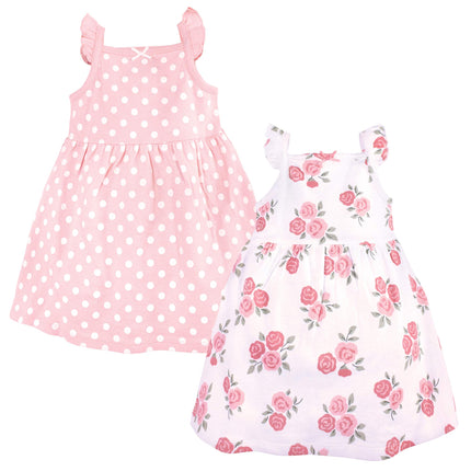 Hudson Baby Baby Girls' Cotton Dresses, Soft Pink 