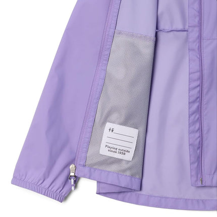 Columbia Rain-zilla Jacket Waterproof Jacket for Girls, Paisley Purple, XS
