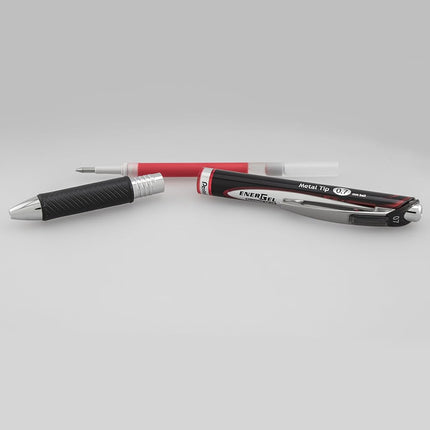 Pentel EnerGel PRO Permanent Gel Pen, Medium Line, Red Ink, BLP77BP2B (Pack of 2)