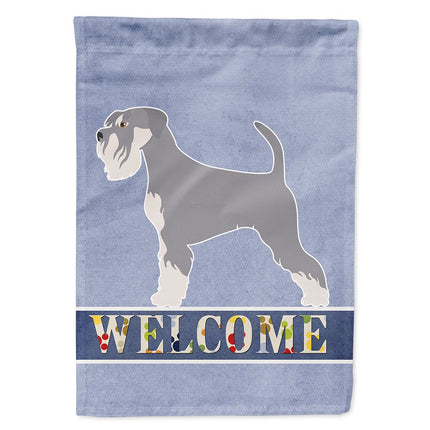 Caroline's Treasures BB8350CHF Schnauzer Welcome Flag Canvas Tamaño Casa, Tamaño Casa, multicolor
