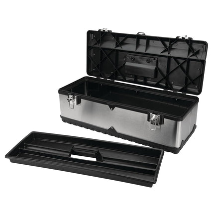 CAJA DE HERRAMIENTAS DE ACERO DE 26 PULGADAS PERFORMANCE TOOL W54026 CON BANDEJA PORTAHERRAMIENTAS DESMONTABLE