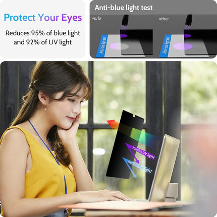 Peslv Magnetic Privacy Screen Compatible With Macbook Air 13.6 Inch (2022-2024, M2, M3) Model: A2681 A3113, Removable Matte Anti Glare Blue Light Protector Private Security Filter for 13In Mac Laptop