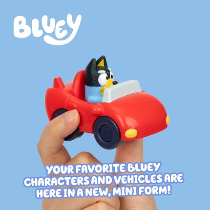 BlueY Mini Racing Cars, 4 of The Most Popular Vehicles in Small Format Play Garbage Truck, Bingo in The Fire Engine, Bandit in The Convertible and Chilli in The Heeler Family Car. Collect Them All!