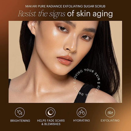 MAKARI Pure Radiance Exfoliating Face & Body Scrub - Hydrating Formula with Papaya, Pineapple & Pomegranate Enzymes - Helps Brighten, Fade Scars, Blemishes & Dark Spots - Reveals Healthy, Radiant & Glowing Skin - Nourishing & Anti-Aging - Ideal for All...