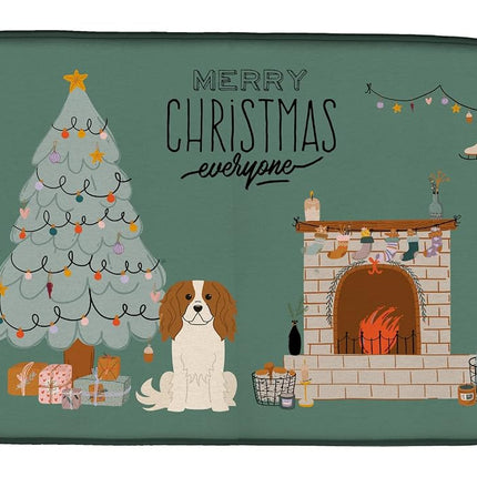 Caroline's Treasures CK7621DDM Cavalier Spaniel Christmas Everyone Dish Drying Mat, Polyester, Multicolor