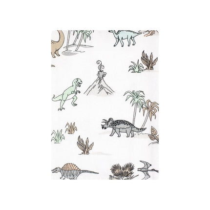 Hudson Baby Unisex Baby Cotton Flannel Burp Cloths Bundle, Neutral Dino World, One Size
