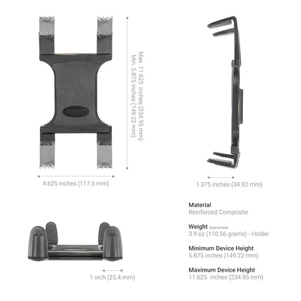 ARKON Mounts Car or Truck Seat Rail Universal Tablet Mount with 28” Gooseneck