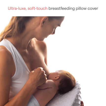 Housse de coussin d'allaitement Munchkin® Ultra-Luxe pour bébé - Housse de rechange super douce lavable en machine pour coussin d'allaitement au sein ou au biberon