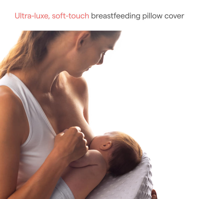 Munchkin® Ultra-Luxe Infant Feeding Pillow Cover - Super Soft Machine Washable Nursing & Bottle Feeding Pillow Cover Replacement