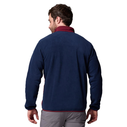 Columbia Men's Sequoia Grove Full Zip Fleece, Full Zip Fleece Jacket, Rich Wine/Collegiate Navy, M