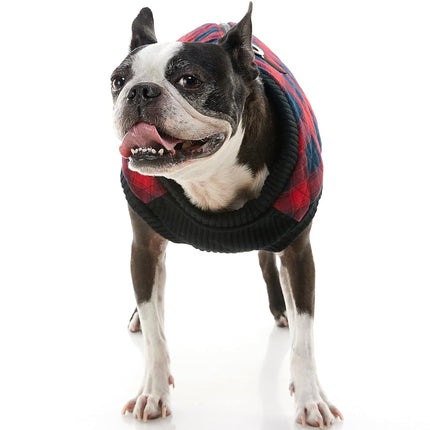 Gilet de mode Gooby à carreaux, rouge, moyen