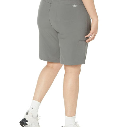 Dickies Women's Plus Cooling Bi-Stretch Shorts Work Utility Pants, Graphite, 20