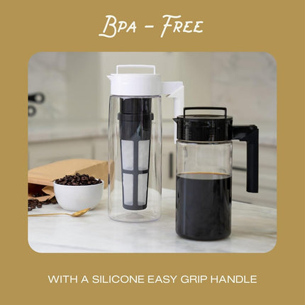 Takeya Cold Brew Iced Coffee Maker, 1-Quart, Black