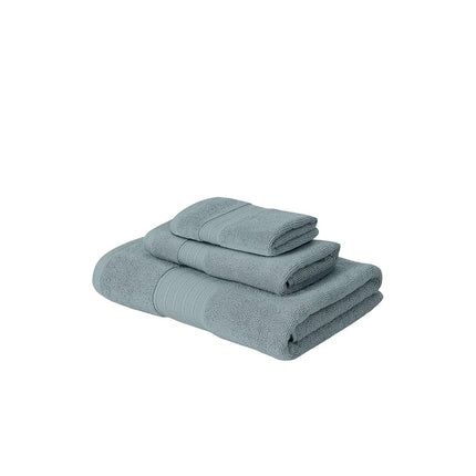 Modern Threads Allie 6-Piece 100% Cotton Towel Set – Jacquard Floral Border – Includes 2 Bath Towels, 2 Hand Towels, 2 Washcloths – Absorbent, Quick Dry, Soft & Durable – Gray