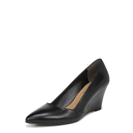 Franco Sarto Women's Frankie Pump, Black Leather, 
