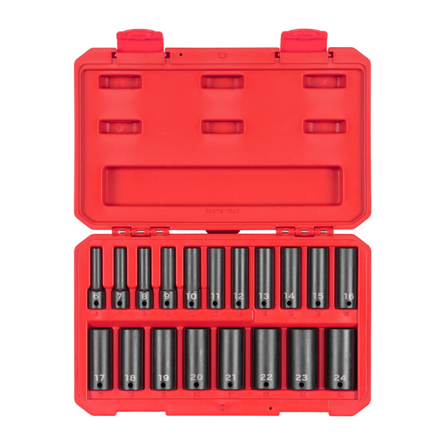 TEKTON 3/8 Inch Drive Deep 12-Point Impact Socket 