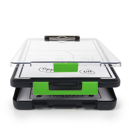 Dexas 5717-802 Clearview Clipcase Clipboard, Steel, Green, 13.75 X 9.5 Inch