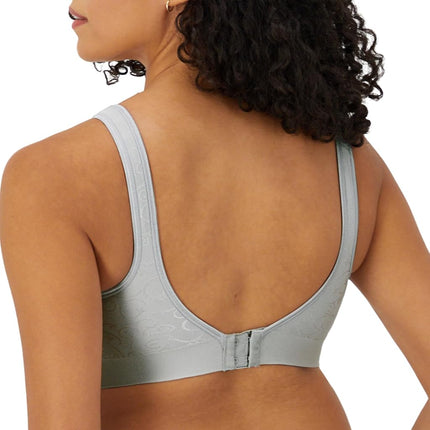 Bali Women's Wireless, Comfort Revolution Full-Coverage Wirefree Bra, Moisture-Wicking T-Shirt, Crystal Grey Swirl, M