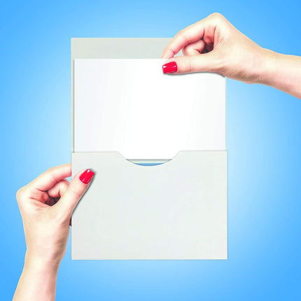 Better Office Products Photo Frame Note Cards for 4" x 6" Photos, 50 Pack, Photo Inserts with Envelopes (White, 50 Pack)