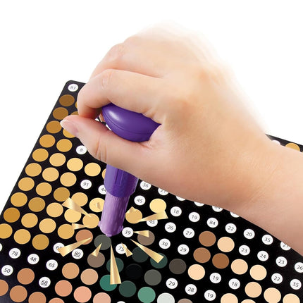 Make It Real Disney Stamp to Reveal Jasmine, Belle & Rapunzel Craft Kit for Kids - Create 2 Princess Dot Art Posters with 1,200 Dots & Stamper - Arts and Crafts Set for Children Aged 6+